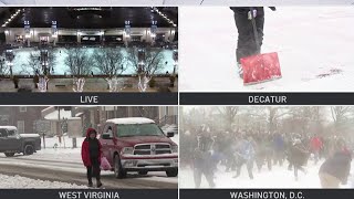 Snow and winter storms sweep across America