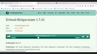 Srila Prabhupada SB 1.7.43 10/27/23