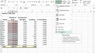 Applying Conditional Formatting in Excel 2013