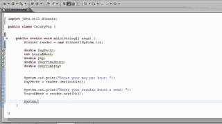 11TH Java Tutorial - Weekly Pay Calculator