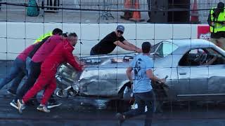 Cleetus and Cars Indianapolis 2021- Mere and Matt Carriker burnout!!! Meres first ever burnout.