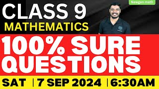 CLASS 9 MATHEMATICS MEGA LIVE CLASS