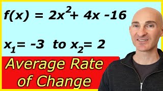 Find the Average Rate of Change of the Function from x1 to x2 (Precalculus)