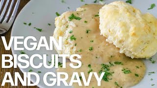 Easy Vegan Homemade Biscuits and Gravy