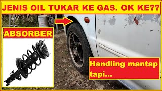 Tukar Absorber Minyak Ke Gas | Masalah Kereta Bergegar Bila Jalan Tak Rata