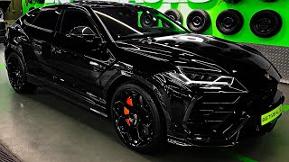 Lamborghini Urus Black (2024) - Sound, interior and Exterior (Wild)