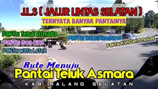 Rute menuju Pantai Teluk Asmara-JLS (Jalur Lintas Selatan) Malang Seletan,Ternyata banyak pantainya.