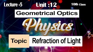 Refraction of Light | Class 10 Physics Lesson no 5