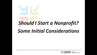 Starting a Nonprofit: Initial Considerations