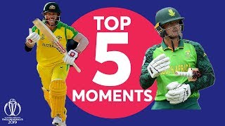 Warner? De Kock? | South Africa v Australia - Top 5 Moments | ICC Cricket World Cup 2019