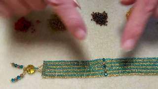 Autumn Evening Herringbone Bracelet Tutorial (Part 1)