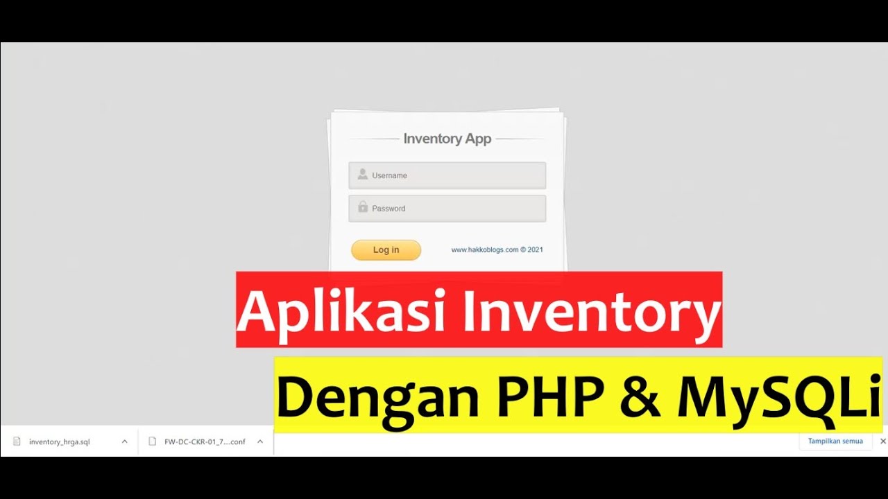 Aplikasi Inventory Stock Barang Dengan PHP, MySQLi Dan Bootstrap - YouTube