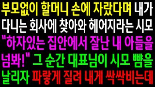 (반전사연)부모없이 할머니 손에 자랐다며 내가 다니는 회사에 찾아와 헤어지라는 시모..그 순간 대표님이 시모 뺨을 날리자 파랗게 질려 싹싹비는데[신청사연][사이다썰][사연라디오]