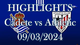 HIGHLIGHTS | Real Sociedad Cadete vs Athletic Club sub16 | Liga Vasca Cadete Jornada23 (09/03/2024)