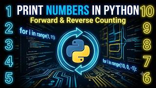 Print Numbers in Python | Forward & Reverse Counting Using Loops โ
| #1