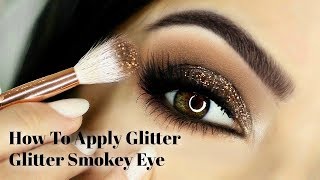 Beginners Eye Makeup Tutorial | Smokey Glitter | How To Apply Eyeshadow2
