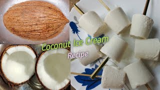 Fresh  Natural 🌴Coconut🥥 Ice Cream 🍦 Recipe ।🌴Original Natural Flavour 🌴। Homemade।summer special।