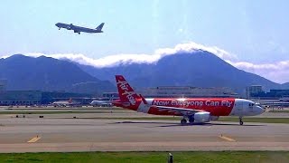 香港機場飛機排隊準備起飛 Hong Kong Airport (Hong Kong)