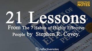 21 Lessons from The 7 Habits of Highly Effective People | Quotes | Motivation