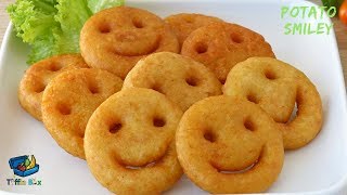 Homemade Potato Smiley / Emoji Fries Recipe || Easy Evening snacks idea for kids , পটেটো স্মাইলি
