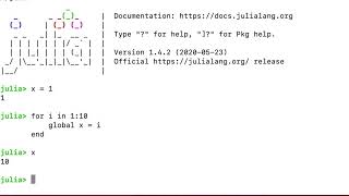 Programming with Julia: for loops