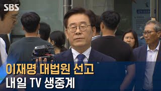 '지사직 무효 위기' 이재명 대법원 선고, TV 생중계 / SBS