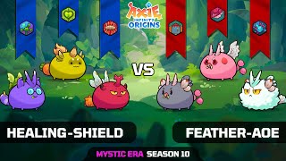 HEALING-SHIELD vs FEATHER-AOE | SEASON 10 | AXIE INFINITY ORIGINS