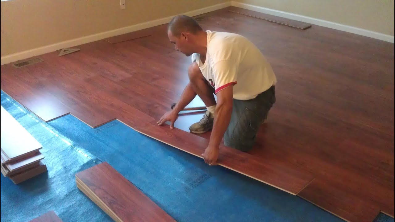 Armstrong Laminate Flooring Installation HD CC Edited - YouTube