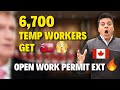 Open Work Permit Extension to 6700 Temporary Residents in Manitoba