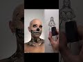 halloween golden skull makeup funny