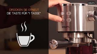 KRUPS Virtuoso + Espresso Siebträgermaschine Kaffemenge einstellen