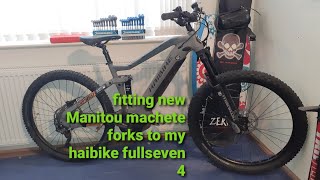 Haibike FullSevern 4 Yamaha PW-ST HOW TO fitting new forks Manitou Machete