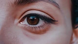 closeup of womans eye