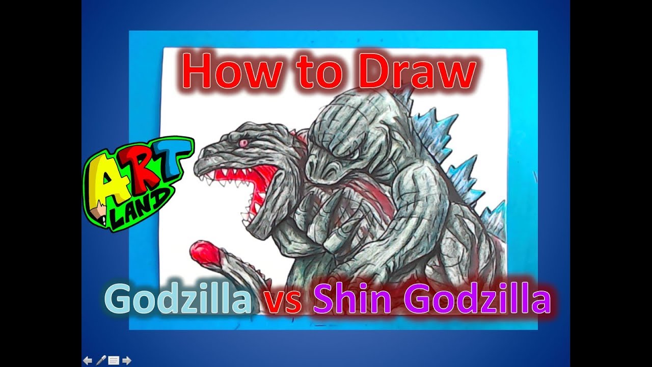 How To Draw Godzilla Vs Shin Godzilla - YouTube