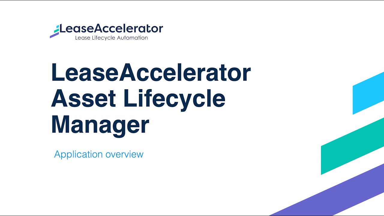 Leased Asset Lifecycle Management Software By Leaseaccelerator Youtube