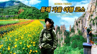 Camping and traveling on the Korea East Sea travel course