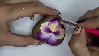 One Stroke Pansy Flower Painting | Acrylic Painting | Step by Step Easy Tutorial