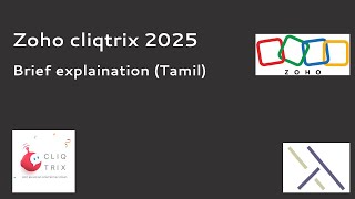 Cliqtrix 2025 | Zoho contest | Bot buildind contest | Tamil Explaination