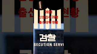 2023 신규 임용검사 출신대학 현황#로스쿨#12회 변호사시험#신규임용검사