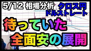 全面安の展開に！反転準備完了か？戦略通り狙うだけ！同時に発生するシナリオとは？【FX】クロス円,5/12