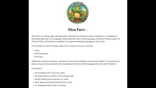 OliveFarm (WebApp to Build Instruction Set in Indic Languages)