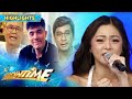 Kim receives a message from Paulo Avelino, Lauren Dyogi, and William Chiu | It's Showtime