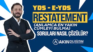 İngilizce Restatement (Anlamca En Yakın Cümleyi Bulma) Konusunu Hızlıca Öğrenin!