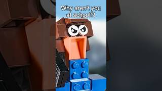 Ditching School - With LEGO® Brick separators #lego #comedyshort #school #relatable #puppet