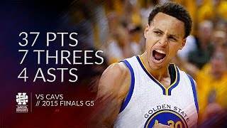 Stephen Curry 37 pts 7 threes 4 asts vs Cavs 2015 Finals G5