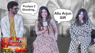 When Rashmika Mandanna Show Respect to Allu Arjun and called him SIR | Talk about Pushpa 2