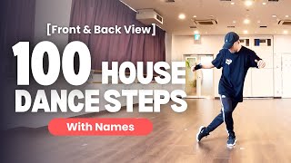 House Dance 100 Basic Steps & Moves With Names | Front & Back View