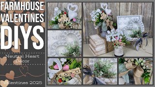 Farmhouse Valentines DIYs | Neutral Heart Decor | Valentines 2025