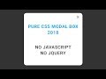 Pure CSS modal box Tutorial (No Javascript No JQuery) English