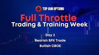 The Market War Room - Full Throttle Day 2: New S\u0026P500 Bearish Double Vertical \u0026 Bullish CBOE Trade